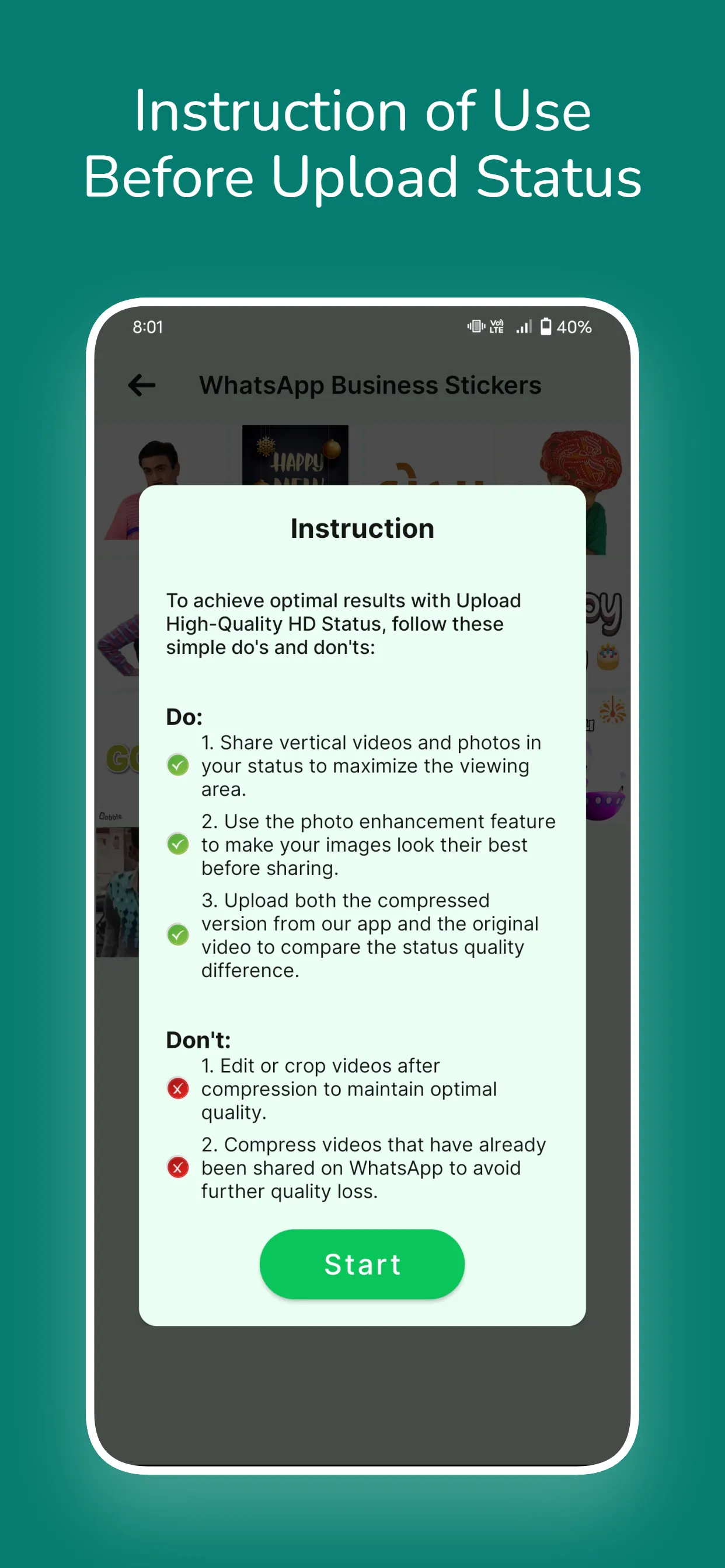 Upload High Quality Status | Indus Appstore | Screenshot