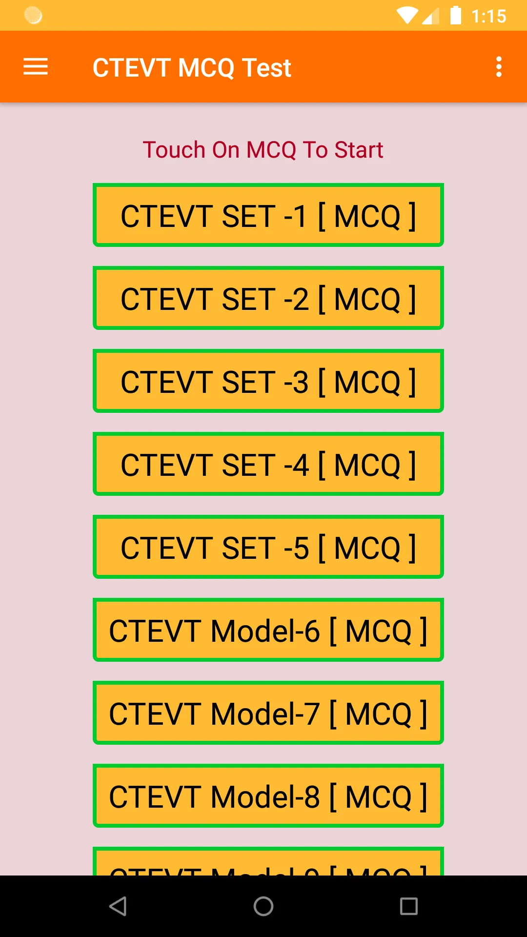 CTEVT Entrance MCQ | Indus Appstore | Screenshot