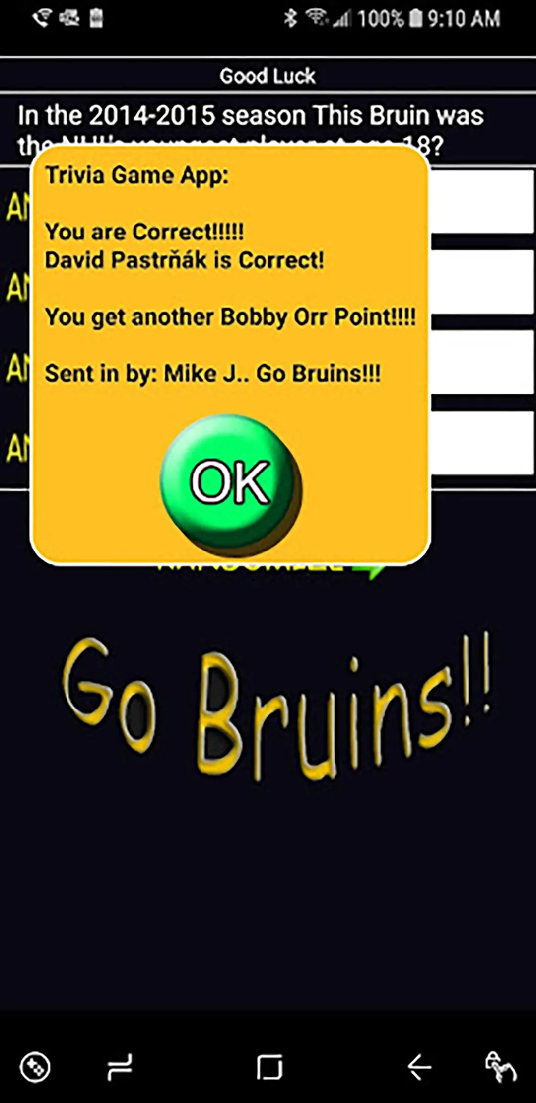 Trivia & Schedule Bruins Fans | Indus Appstore | Screenshot