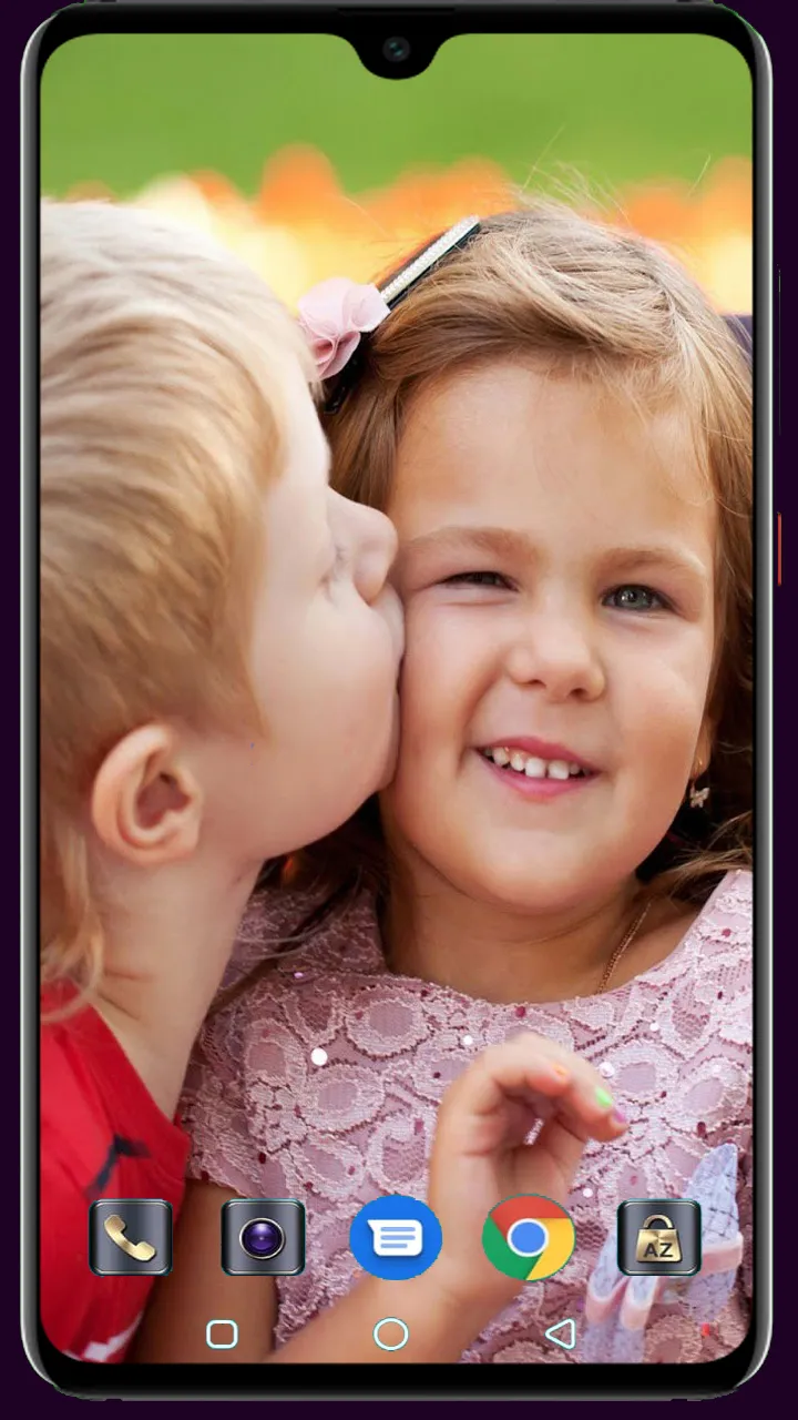 Cute Baby Kiss Wallpaper | Indus Appstore | Screenshot