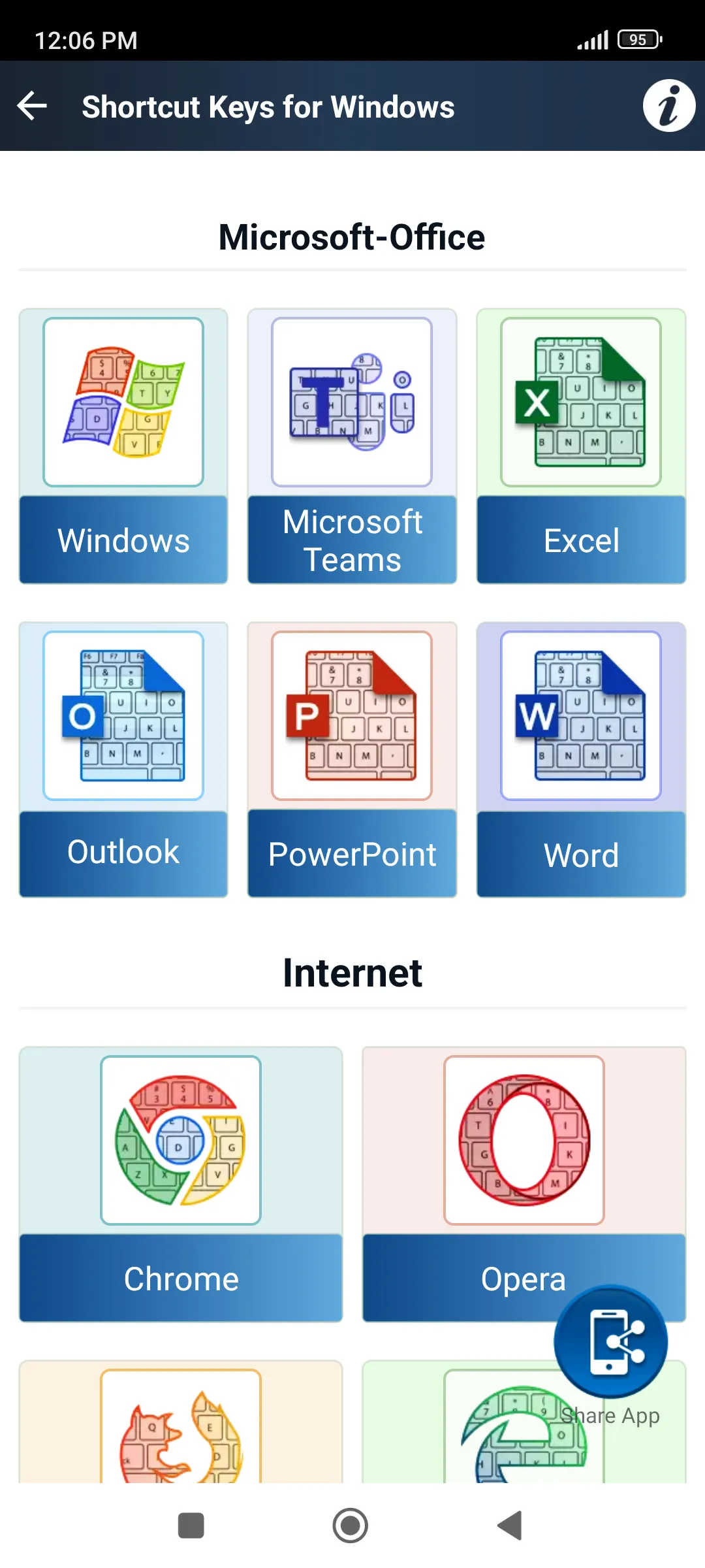 Keyboard Shortcuts all in one | Indus Appstore | Screenshot