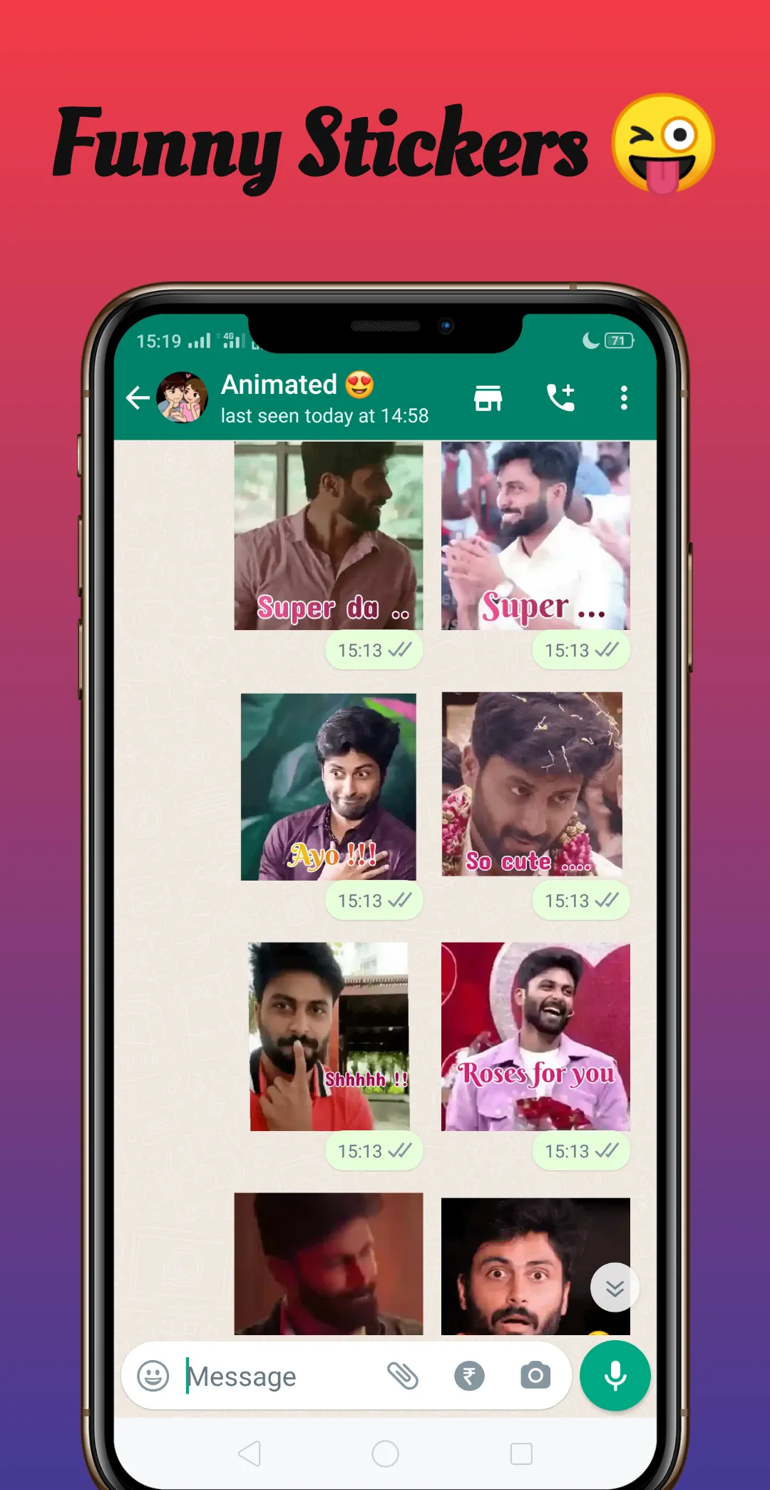 Ashwin - Animated Stickers | Indus Appstore | Screenshot