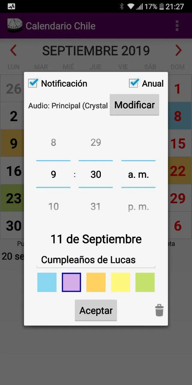 Calendario 2023 Feriados Chile | Indus Appstore | Screenshot