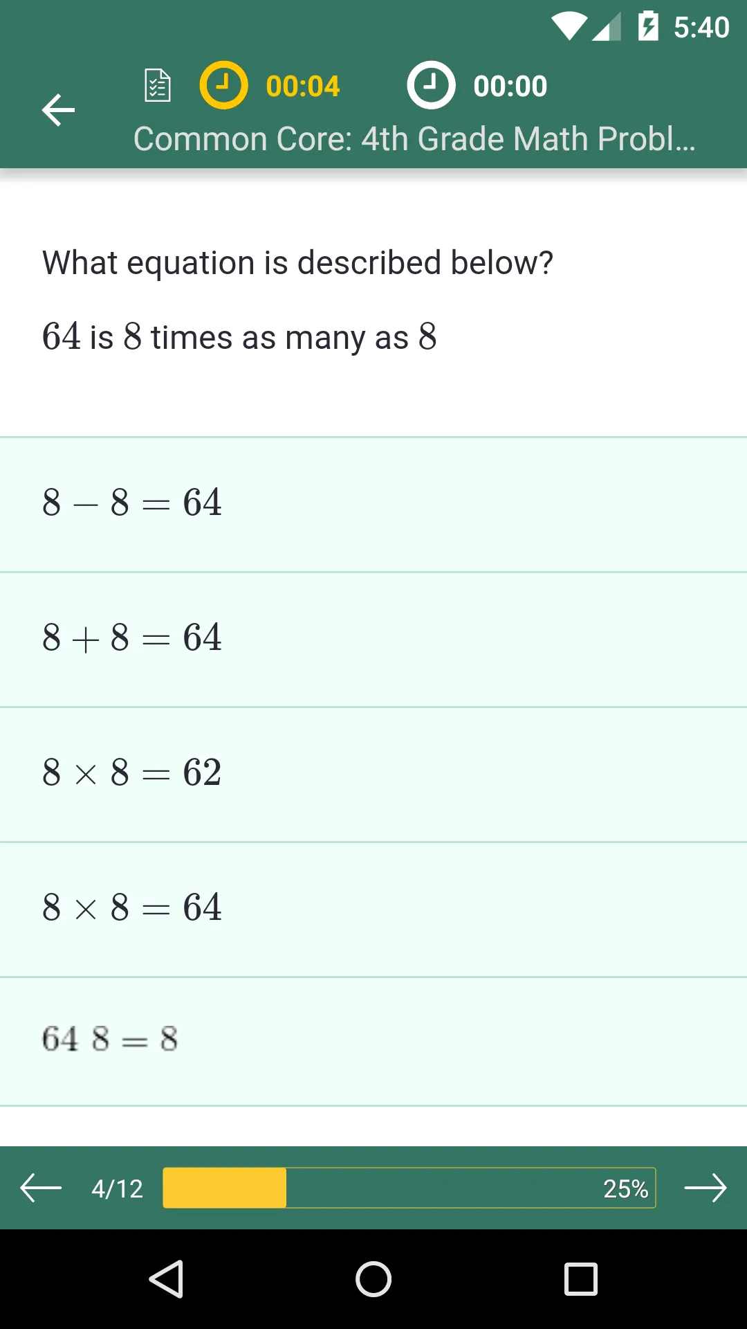 Common Core Math 4th Grade | Indus Appstore | Screenshot