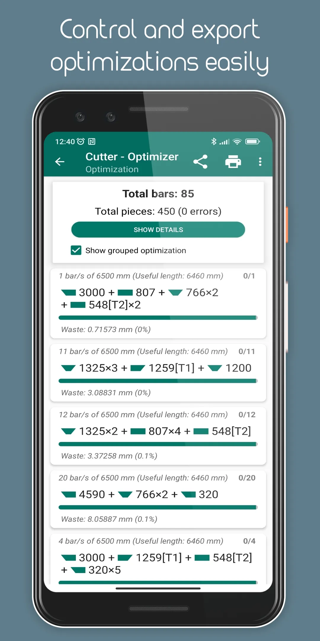 Cutter - Cutting optimizer | Indus Appstore | Screenshot