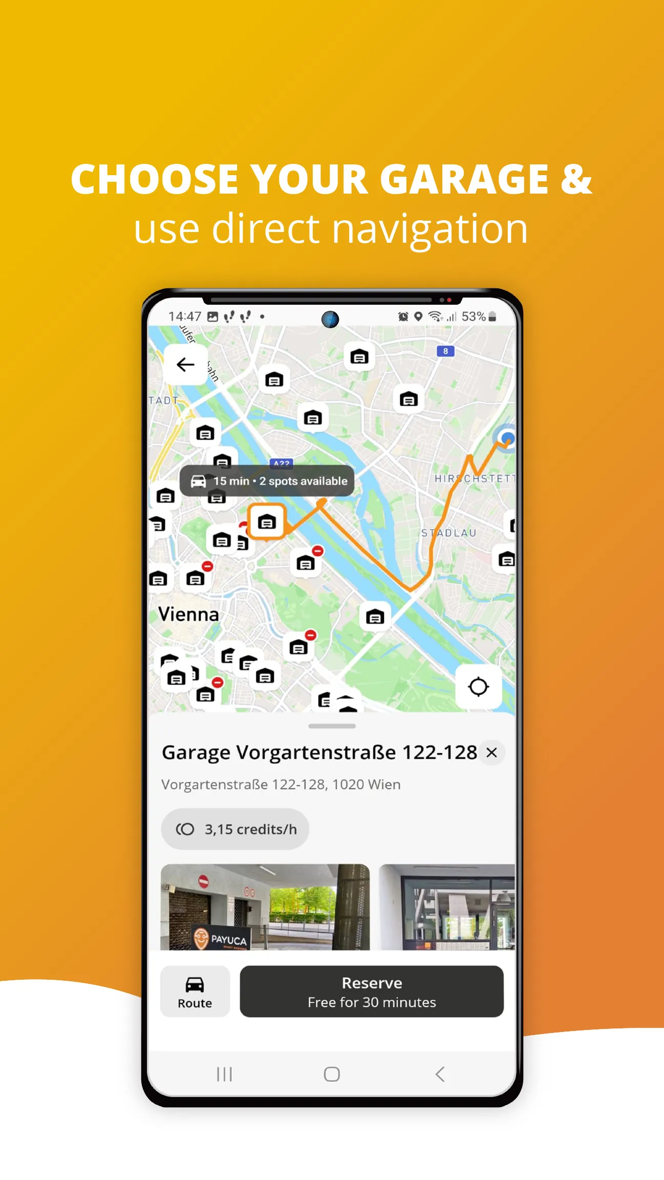 PAYUCA easy and cheap parking | Indus Appstore | Screenshot