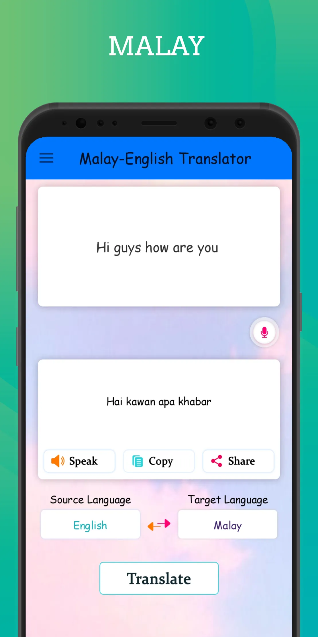 Malay - English Translator | Indus Appstore | Screenshot