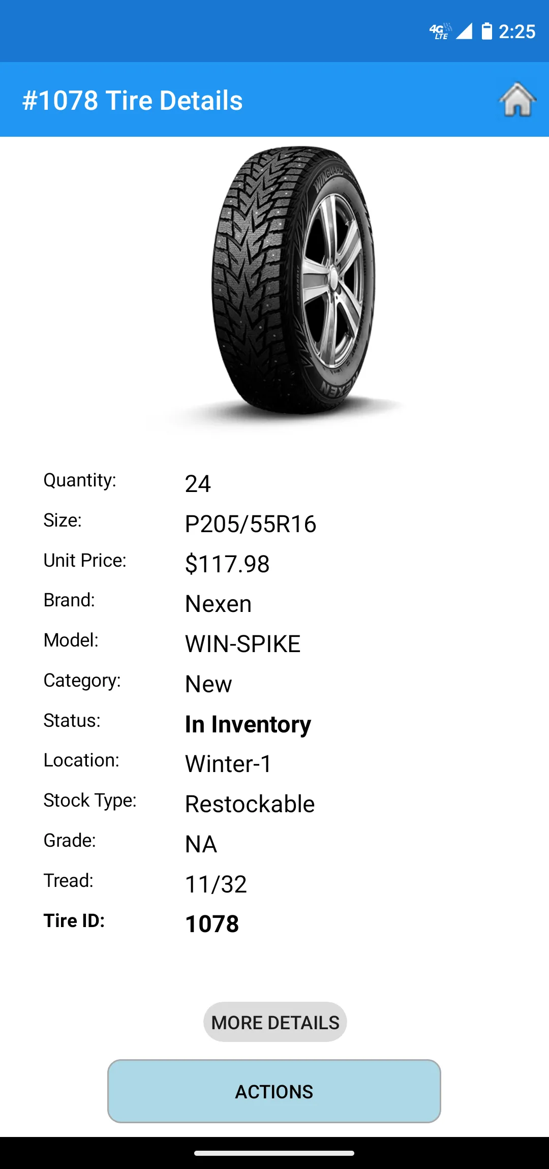 Used Tire Shop Inventory | Indus Appstore | Screenshot