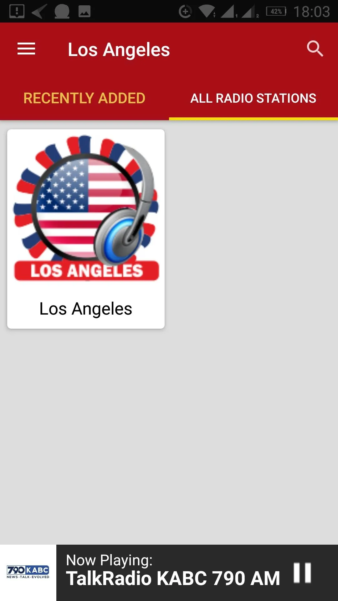 Los Angeles Radio Stations | Indus Appstore | Screenshot