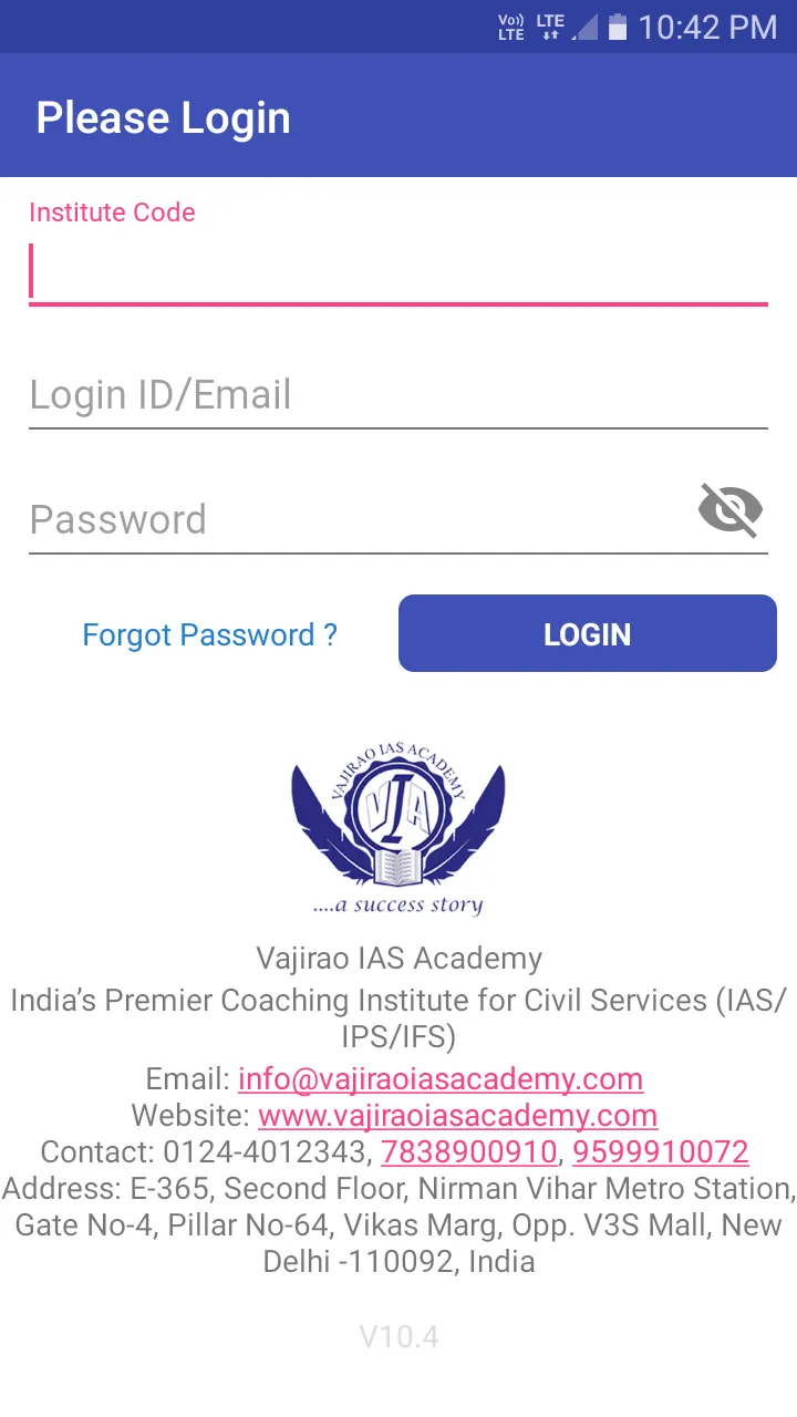 Vajirao IAS Academy | Indus Appstore | Screenshot