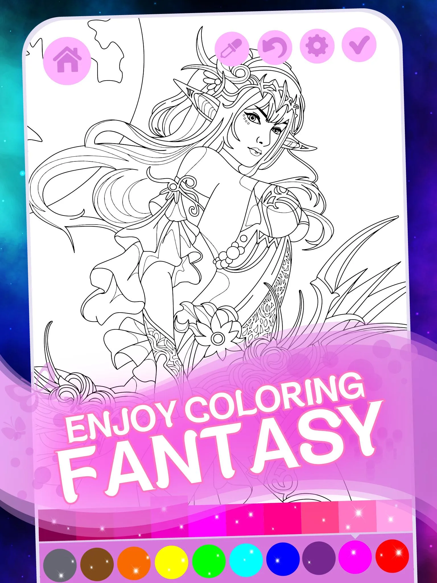 Fantasy Love Coloring Book | Indus Appstore | Screenshot