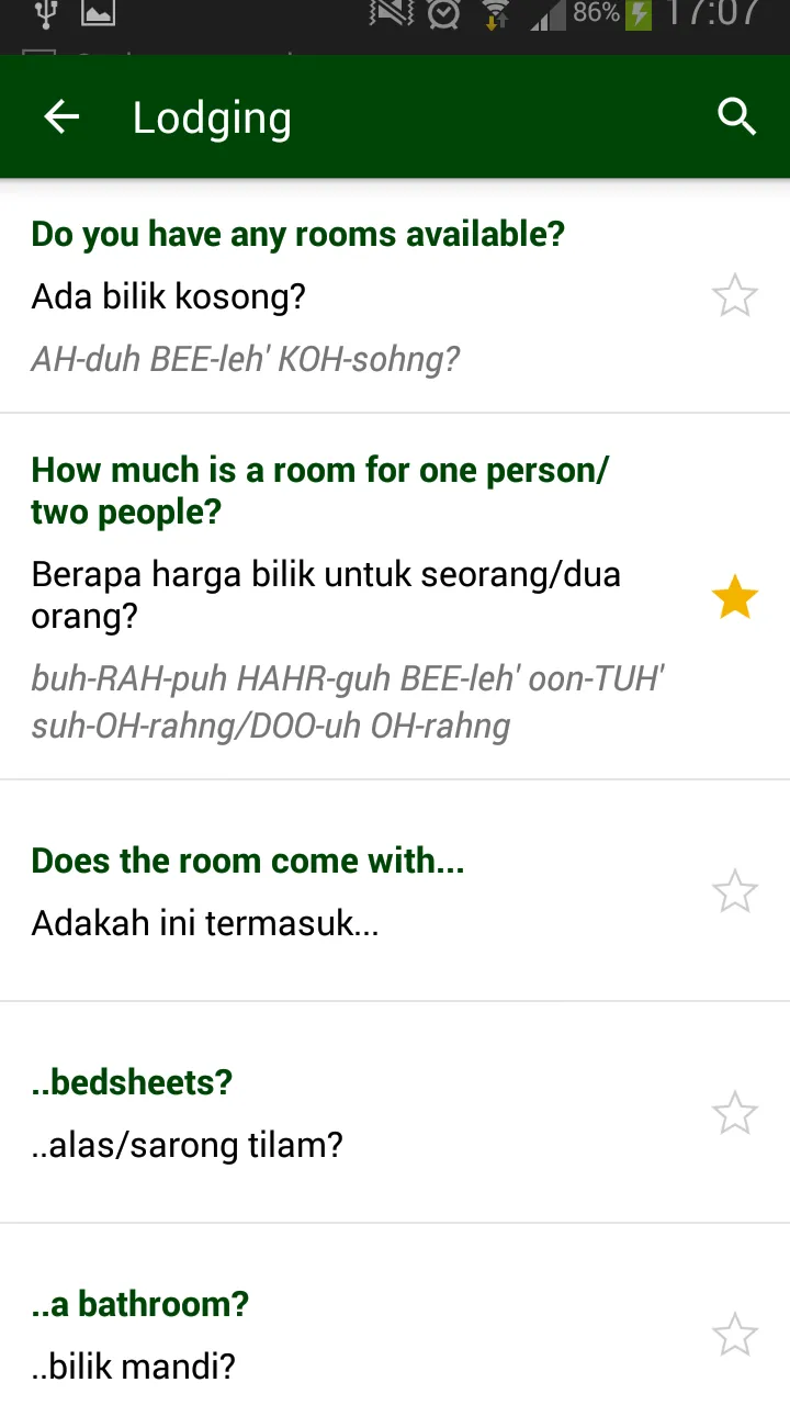 Malay phrasebook | Indus Appstore | Screenshot