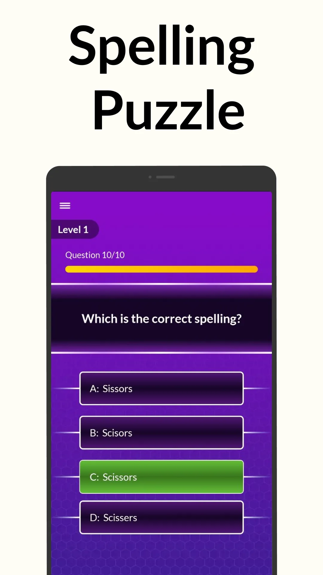 Spelling Bee: Spelling Quiz | Indus Appstore | Screenshot