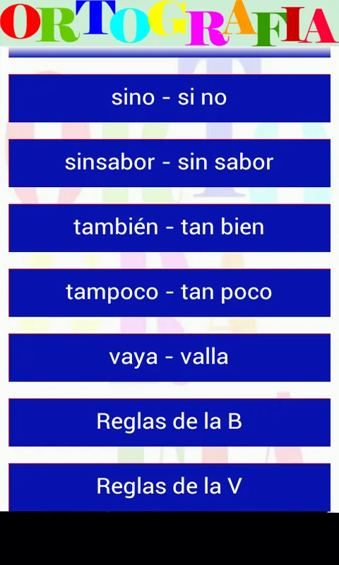 ORTOGRAFIA ESPAÑOL | Indus Appstore | Screenshot