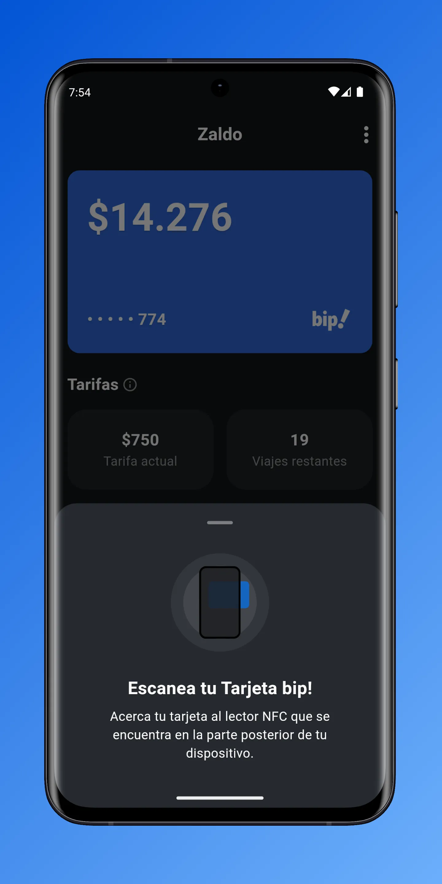 Zaldo: NFC bip card balance | Indus Appstore | Screenshot