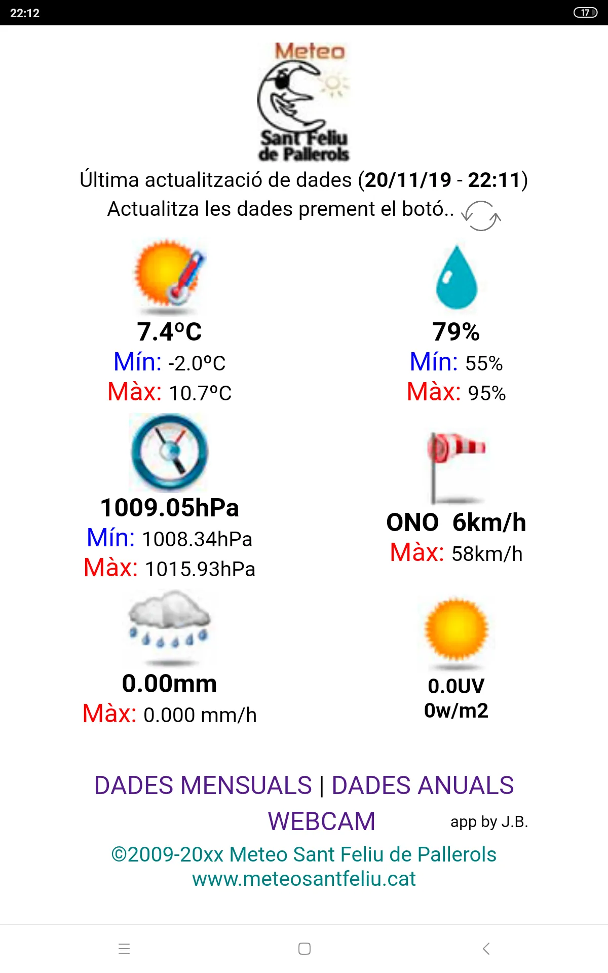 Meteo Sant Feliu de Pallerols | Indus Appstore | Screenshot