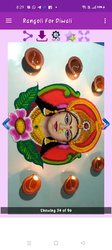 Rangoli For Diwali Gallery | Indus Appstore | Screenshot