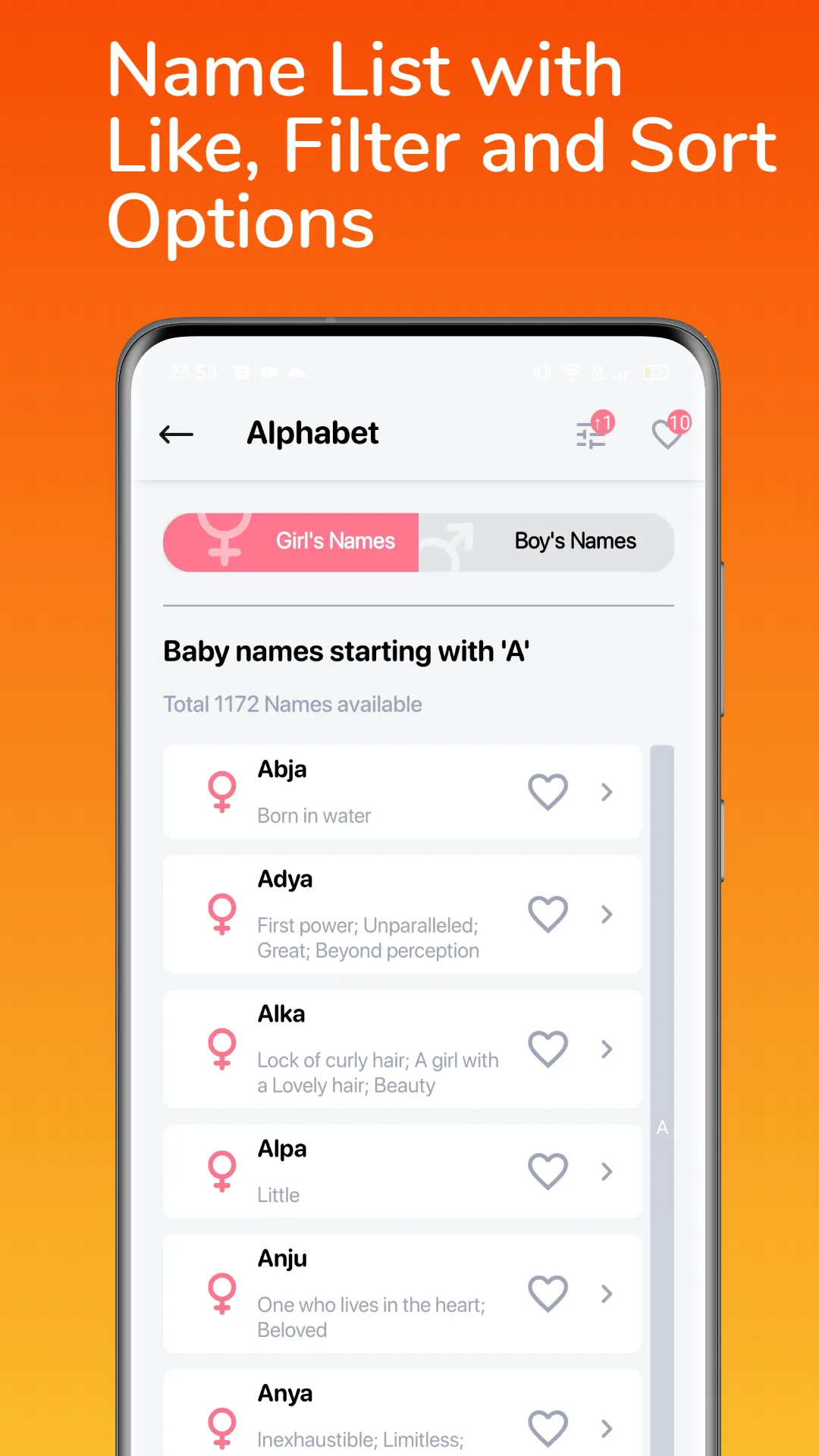 Best Indian Baby Names | Indus Appstore | Screenshot