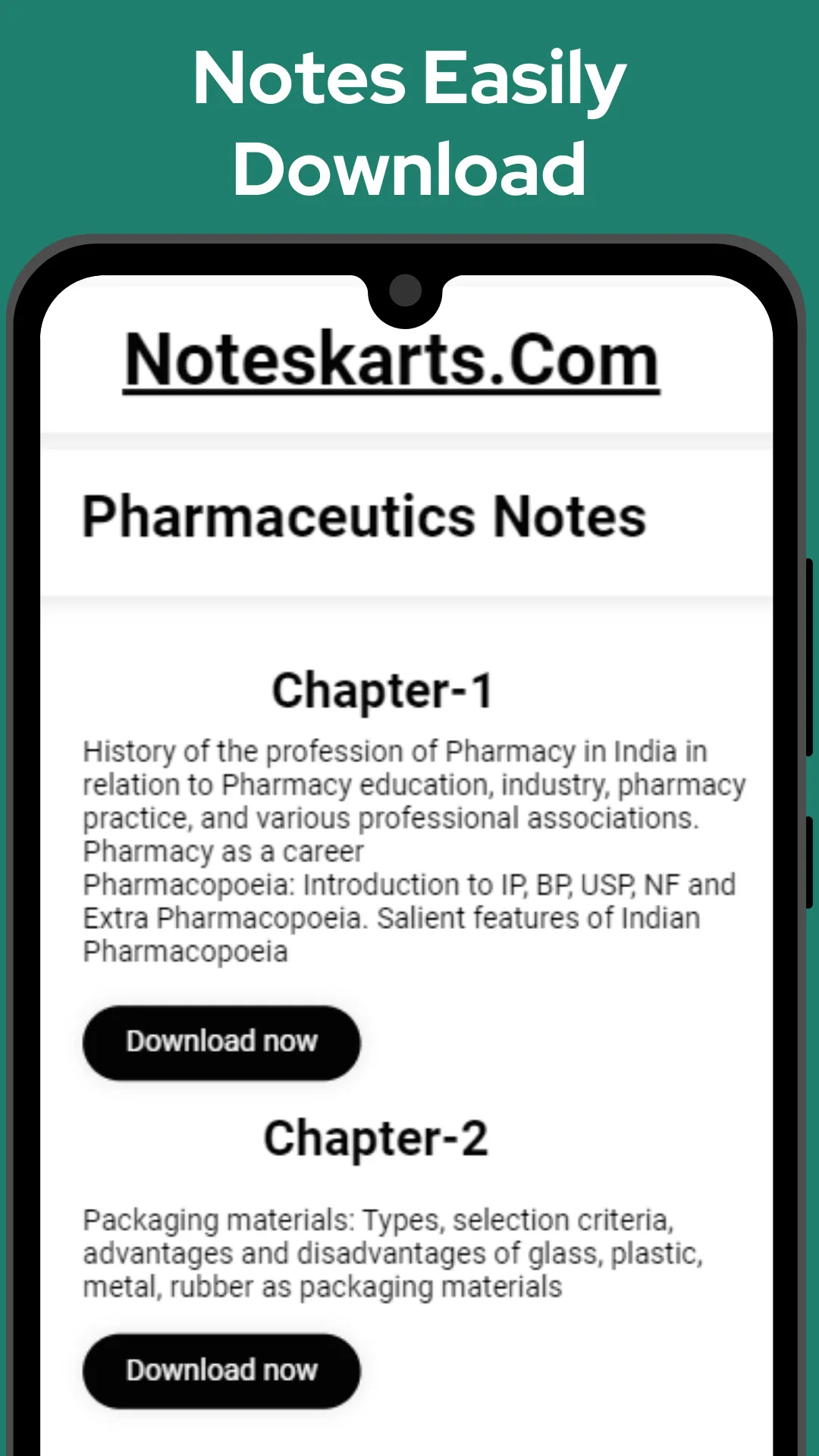 Noteskarts D.Pharma Notes | Indus Appstore | Screenshot