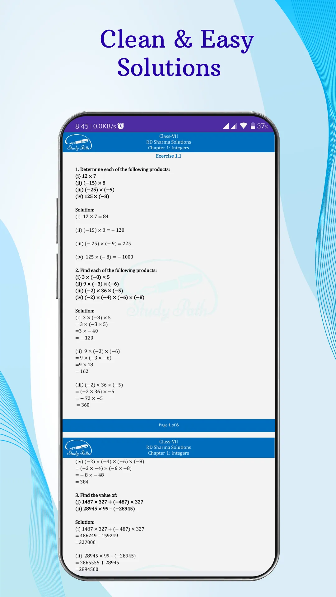 RD Sharma class 7 Solutions | Indus Appstore | Screenshot