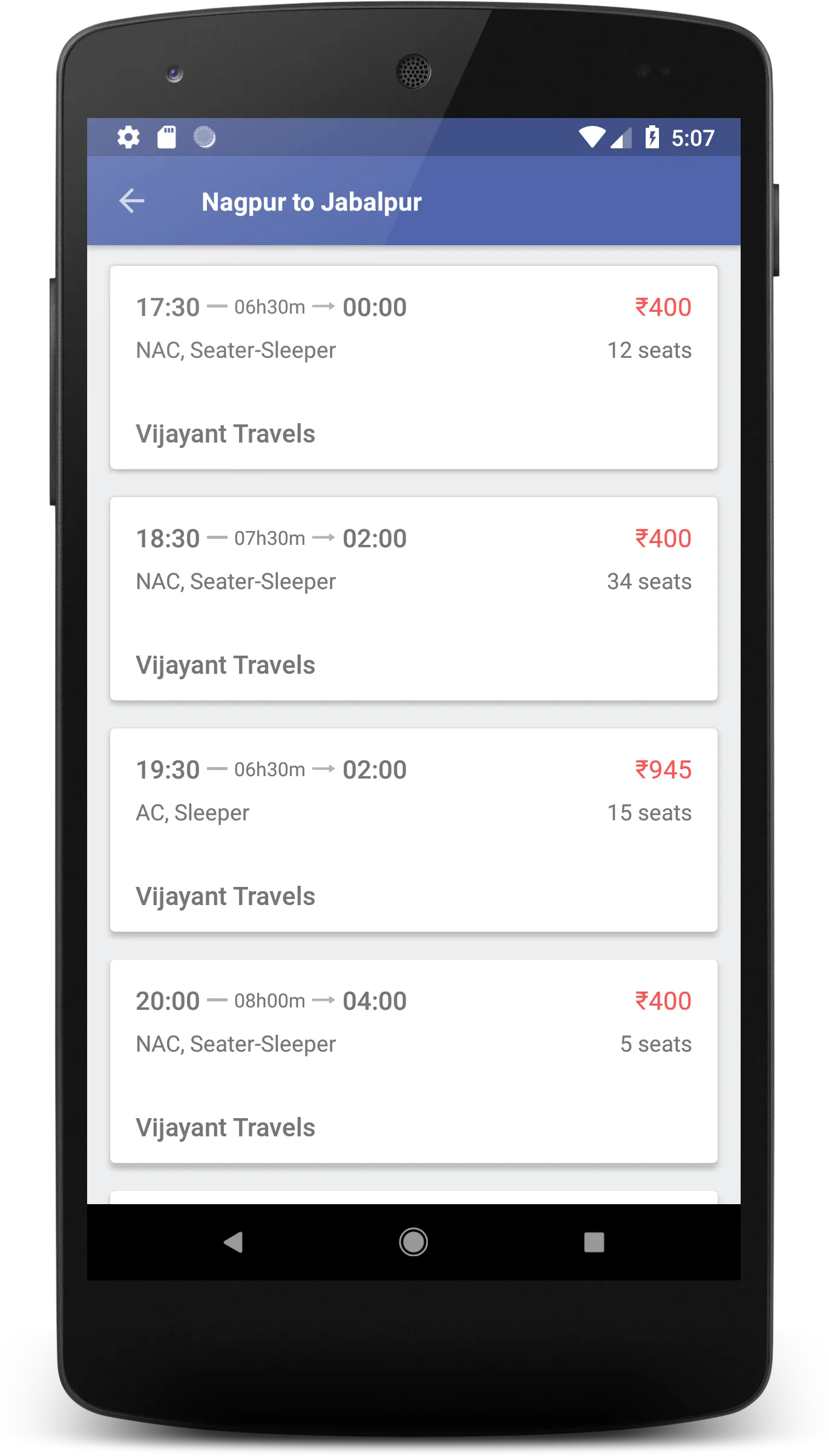 Vijayant Travels | Indus Appstore | Screenshot