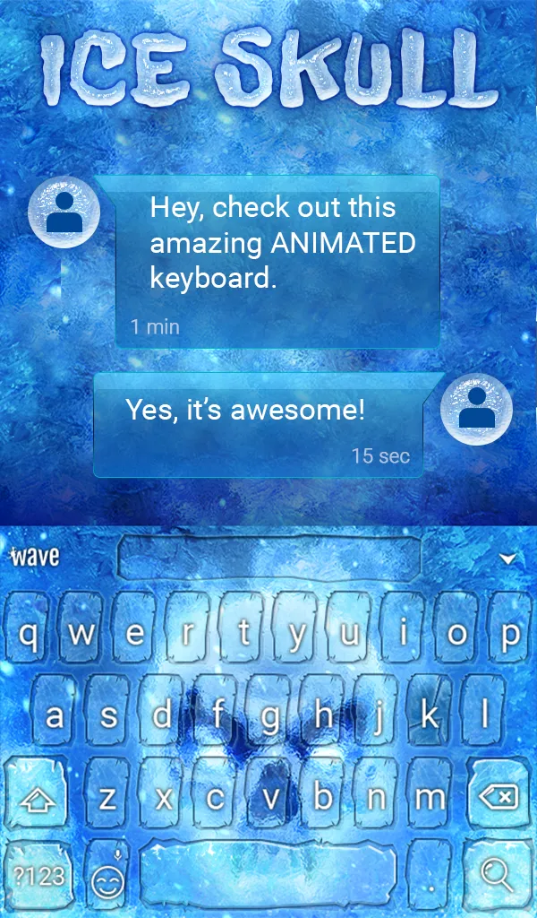 Ice Skull Keyboard & Wallpaper | Indus Appstore | Screenshot