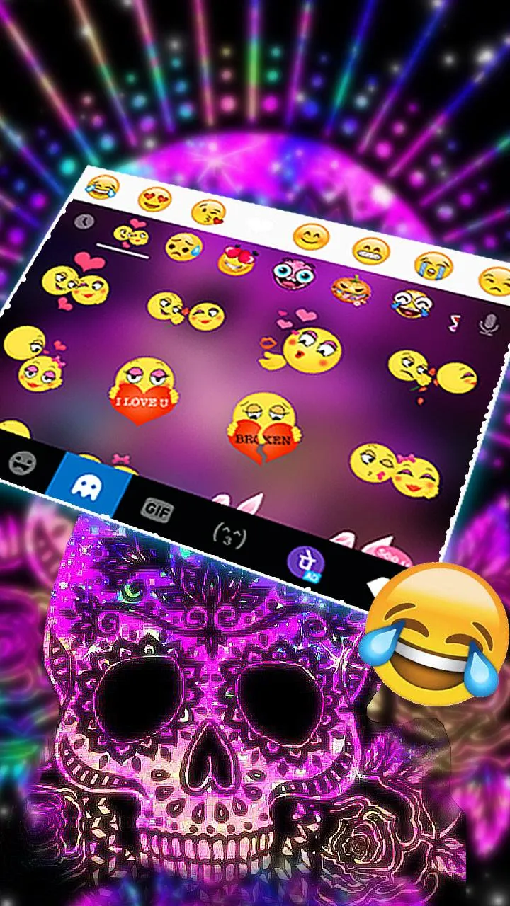 Mandala Sugar Skull Keyboard T | Indus Appstore | Screenshot