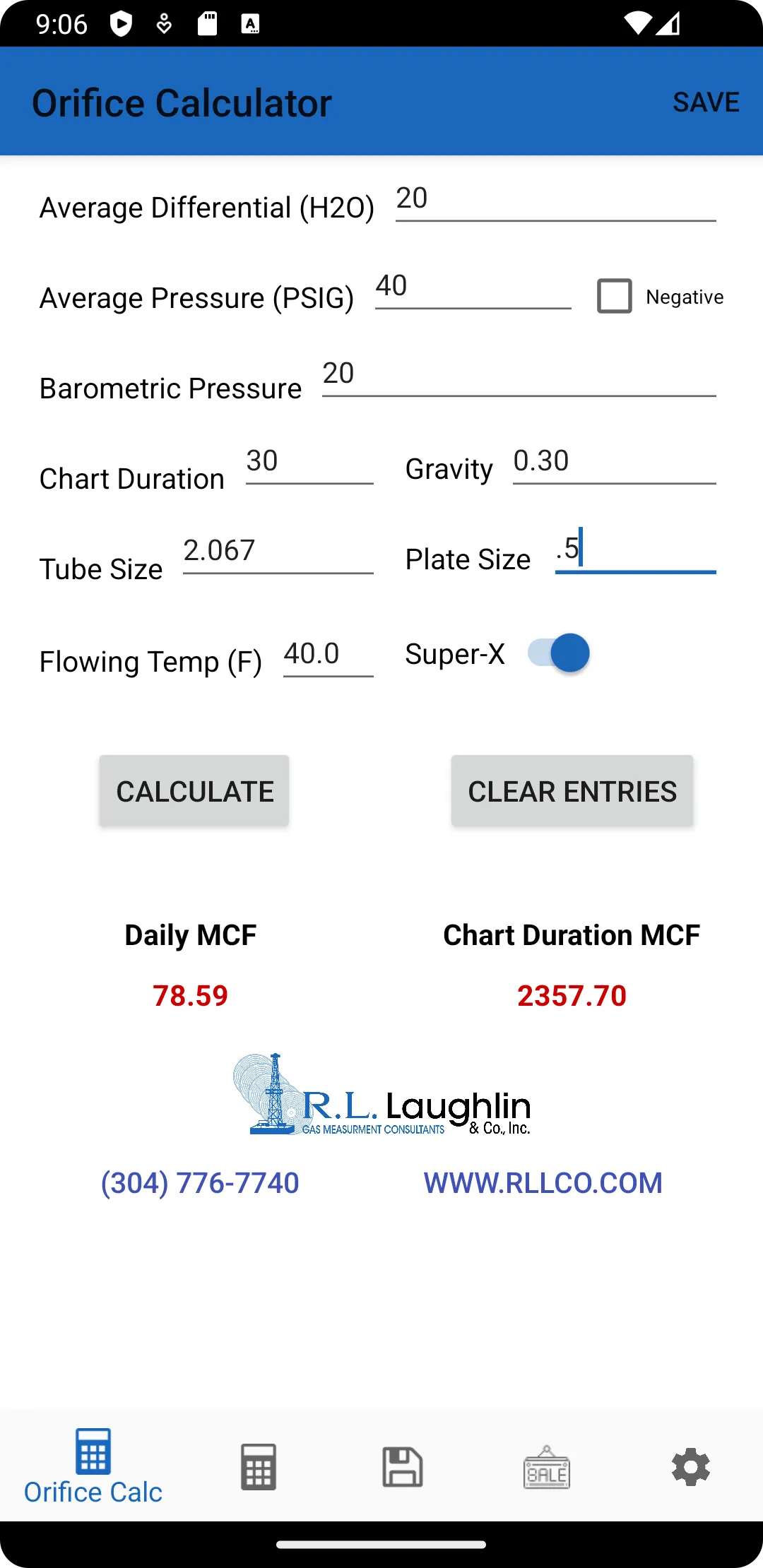 Orifice Flow Rate Calculator | Indus Appstore | Screenshot