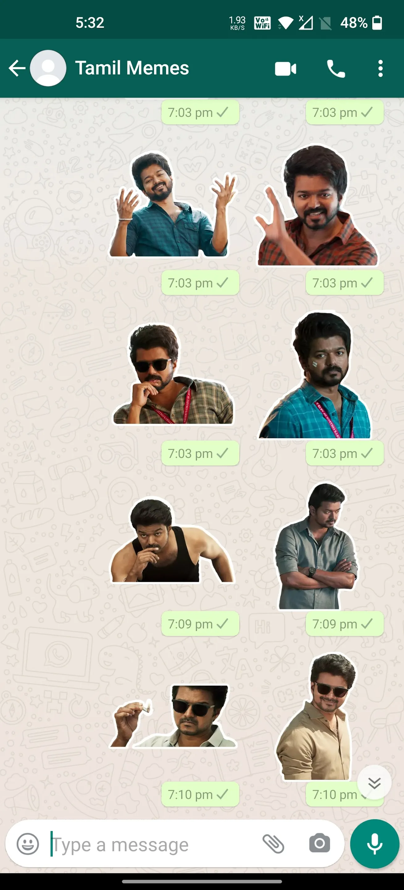 Vijay's Master Stickers | Indus Appstore | Screenshot