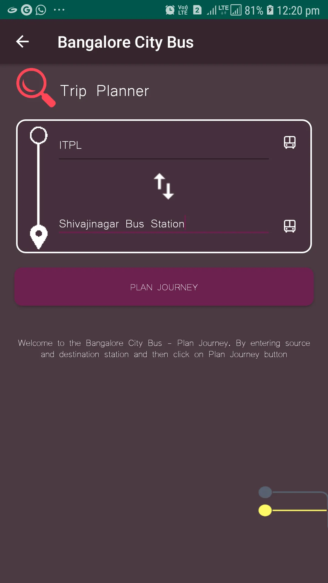 Bangalore City  Bus | Indus Appstore | Screenshot