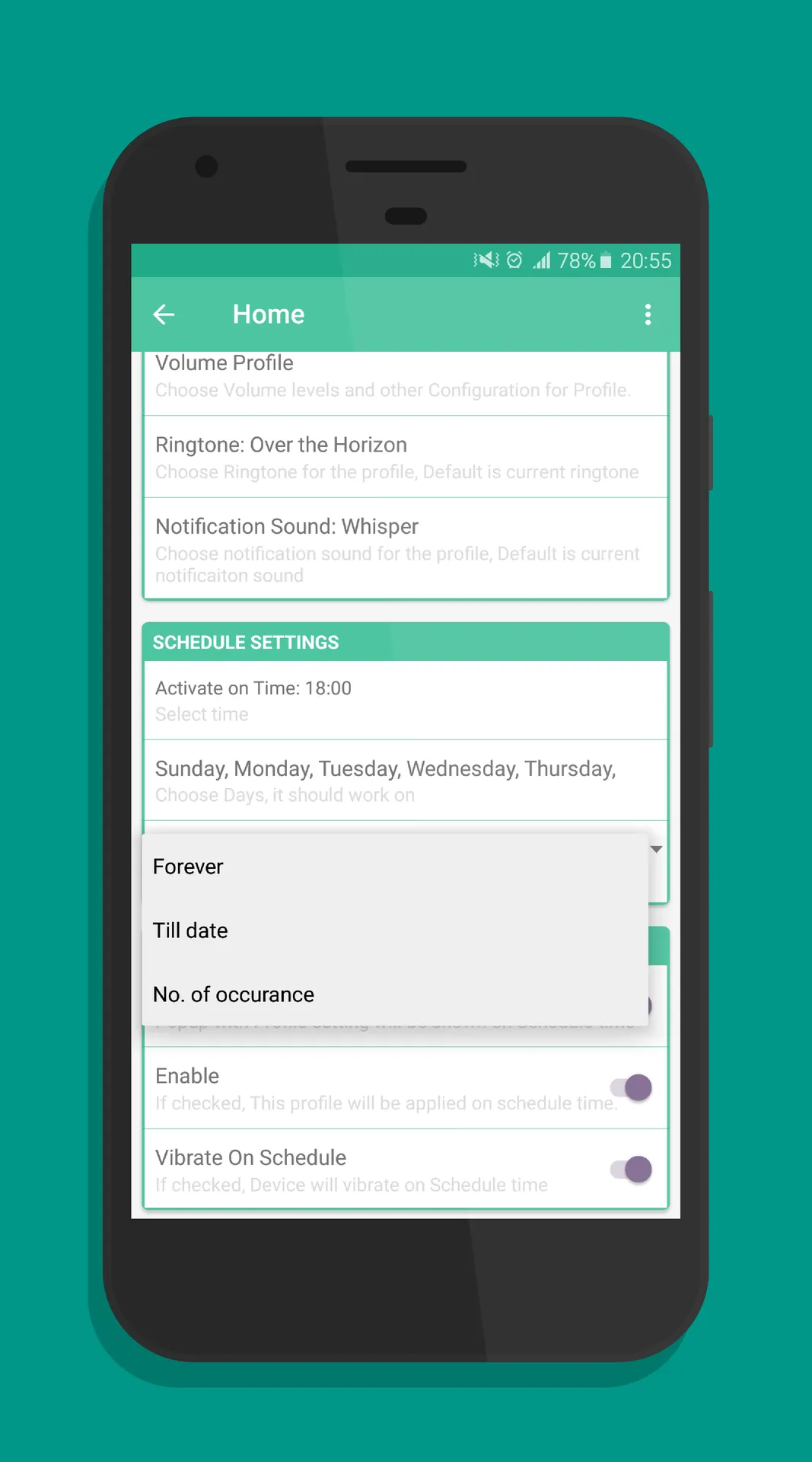 Volume Scheduler | Indus Appstore | Screenshot