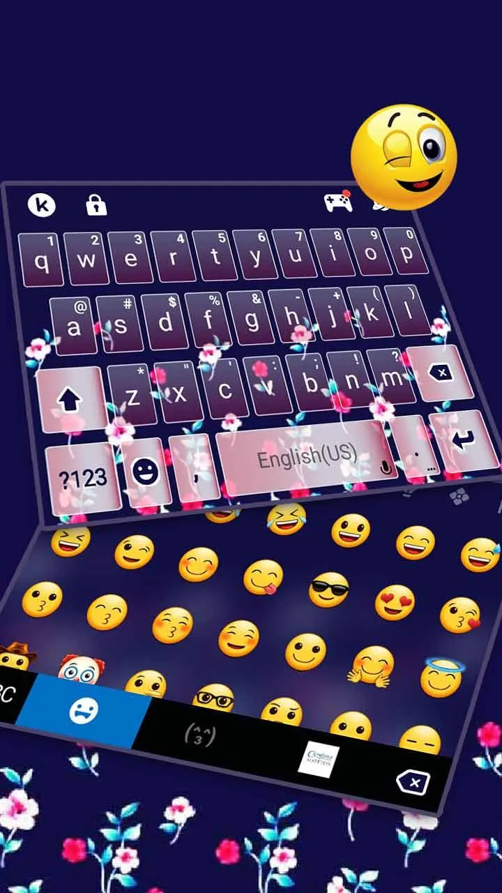 Flower Pattern Keyboard Theme | Indus Appstore | Screenshot