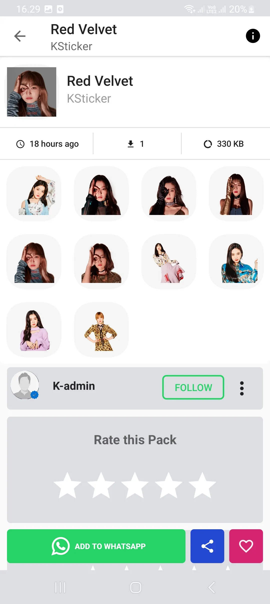 Kpop Sticker for WhatsApp | Indus Appstore | Screenshot