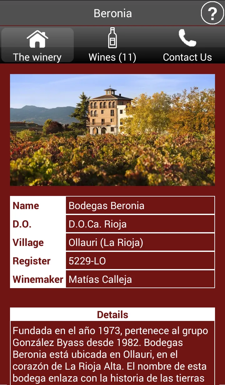 Wineries of Spain - Wines | Indus Appstore | Screenshot