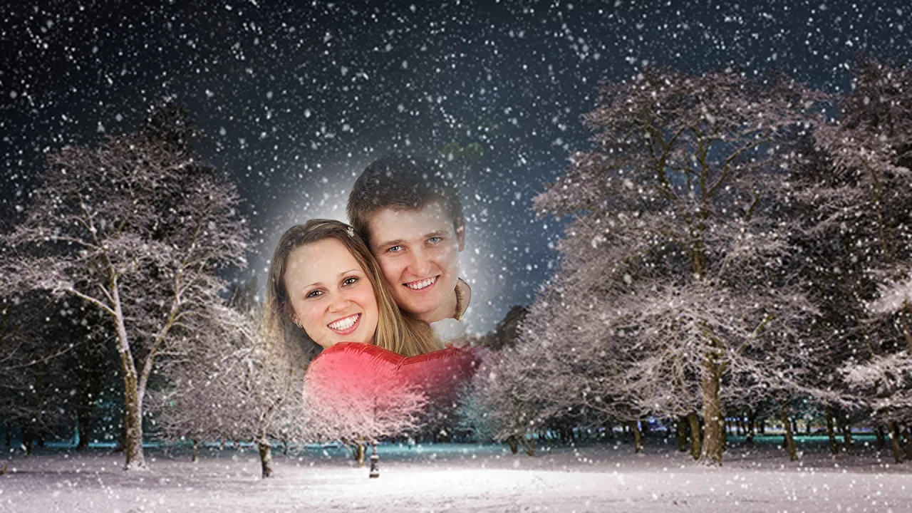 Snowfall Photo Frames montage | Indus Appstore | Screenshot