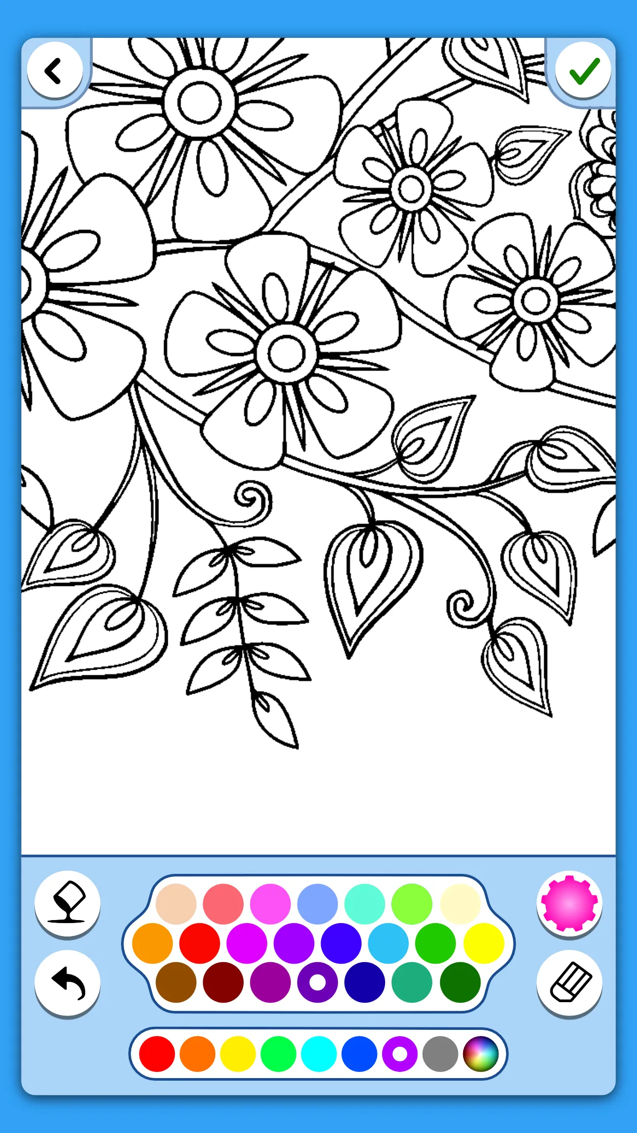 Adult Coloring: Flowers | Indus Appstore | Screenshot