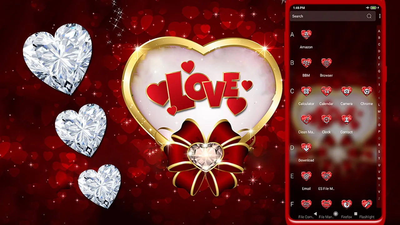 Love Heart Theme Launcher | Indus Appstore | Screenshot