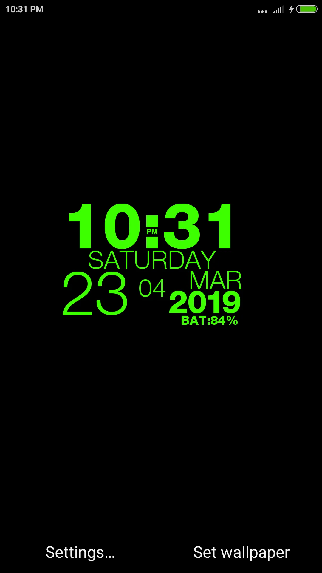 Digital Clock Wallpaper Clock | Indus Appstore | Screenshot