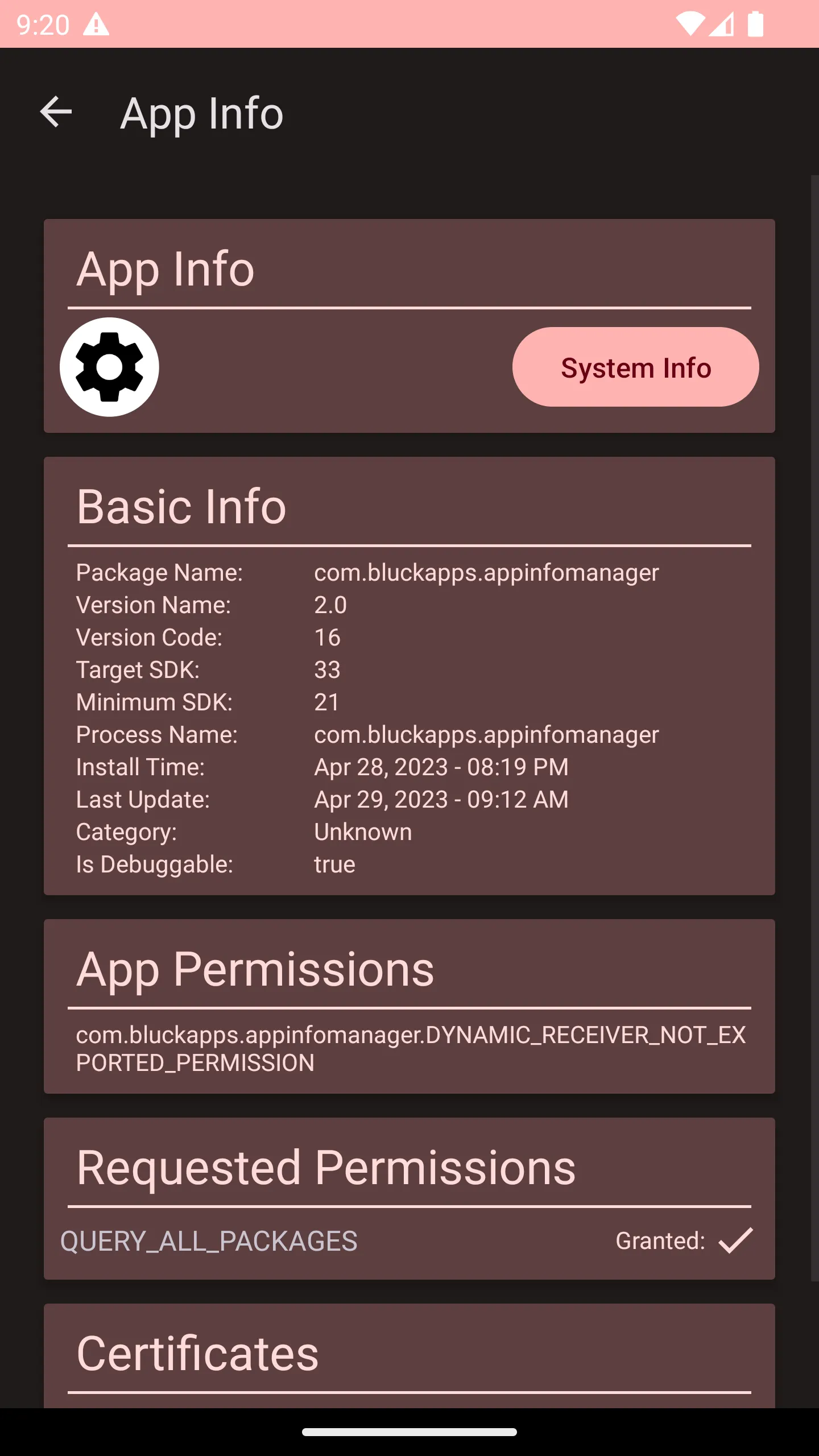 App Info Manager | Indus Appstore | Screenshot