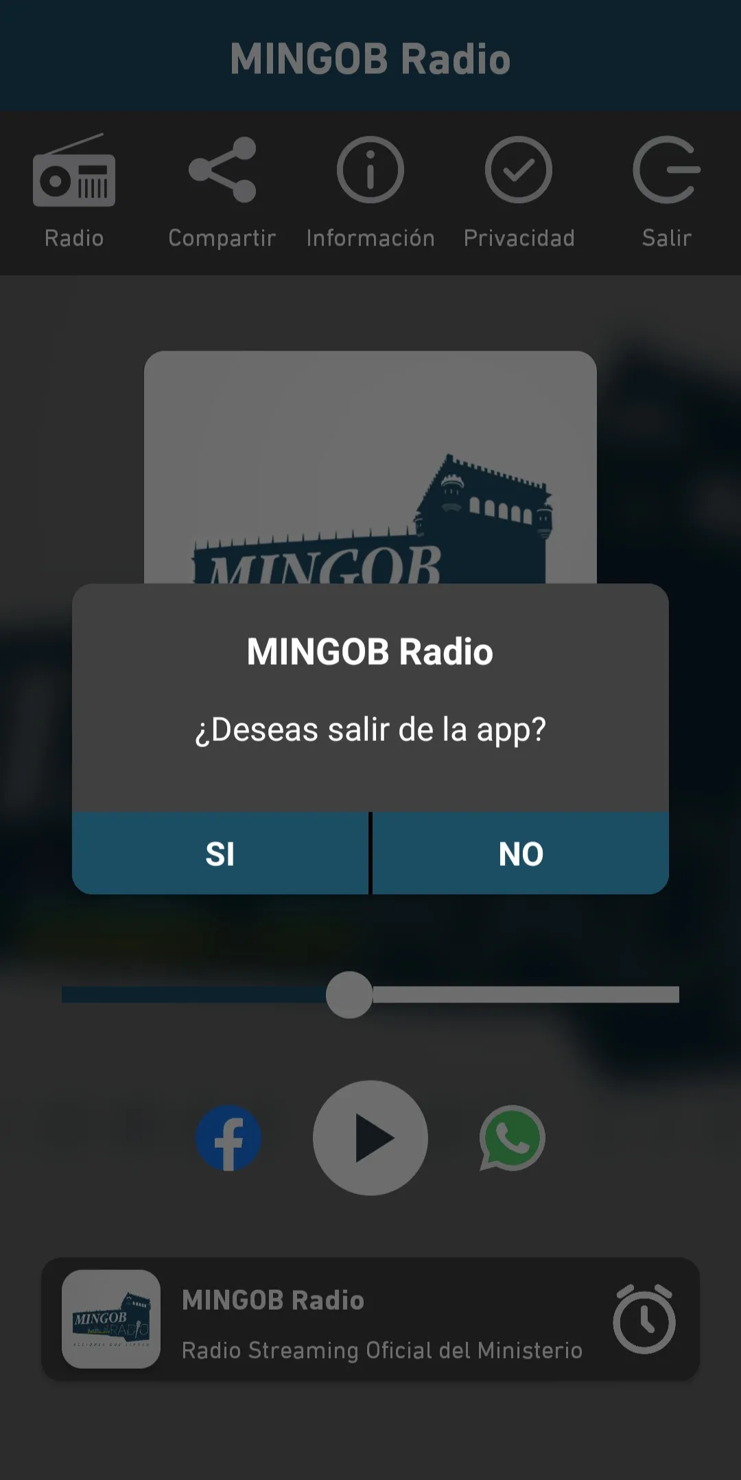 MINGOB Radio | Indus Appstore | Screenshot