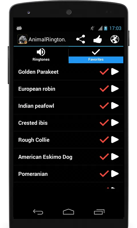 Animal Ringtones 200 | Indus Appstore | Screenshot