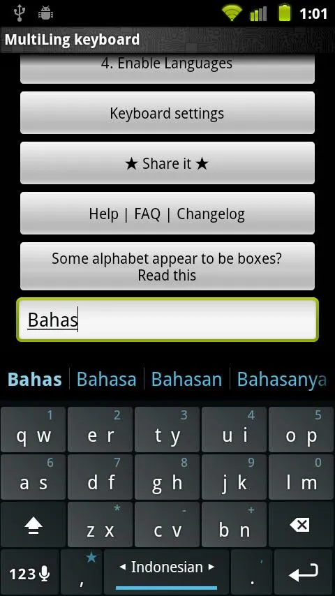 Indonesian Keyboard Plugin | Indus Appstore | Screenshot