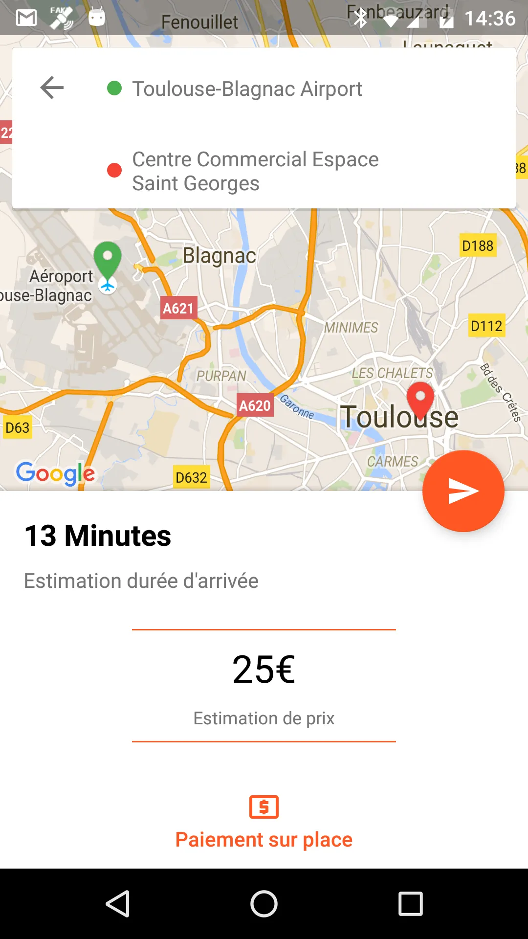 Taxi Toulouse | Indus Appstore | Screenshot