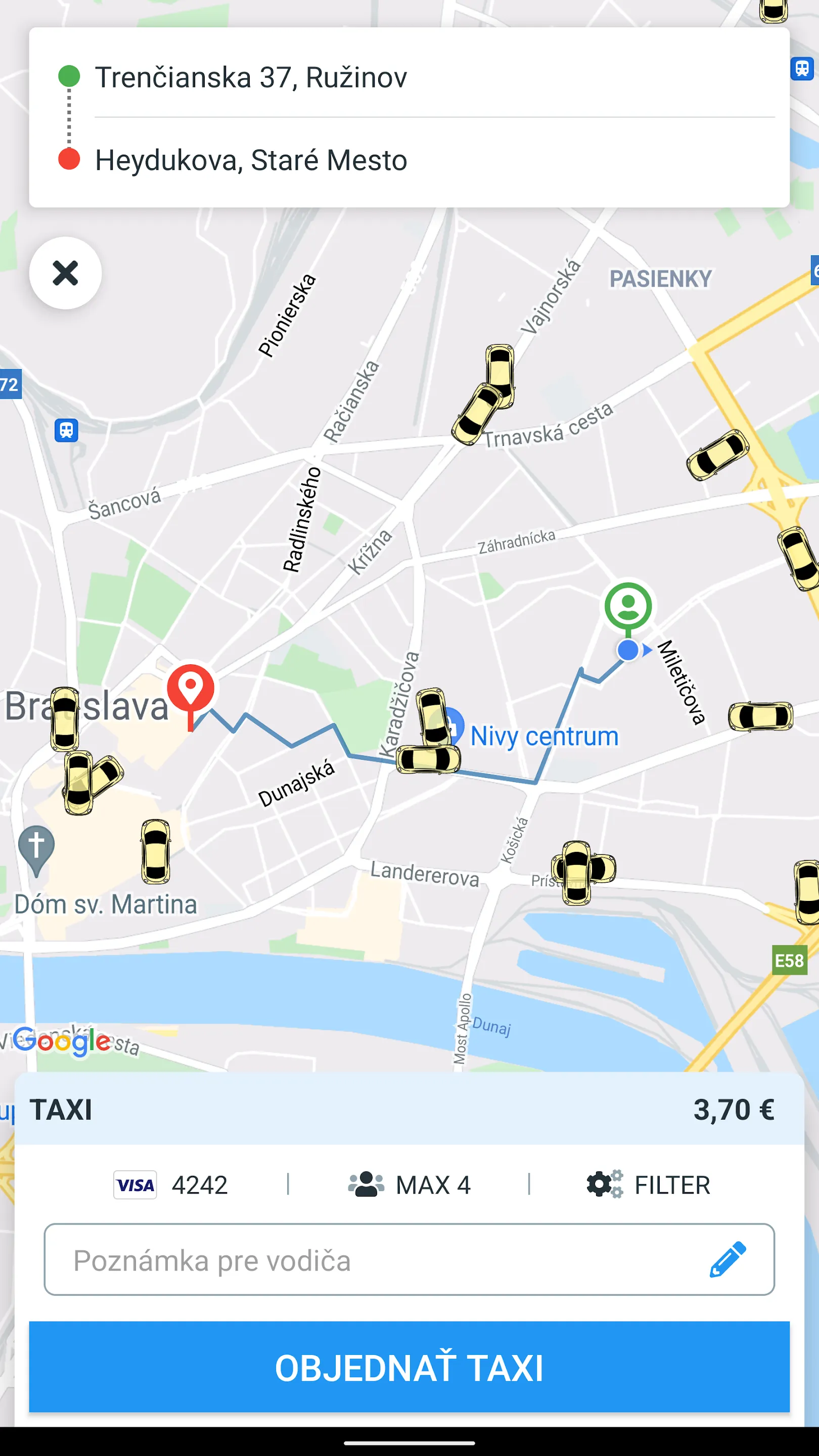 Prešporok TAXI - Bratislava | Indus Appstore | Screenshot