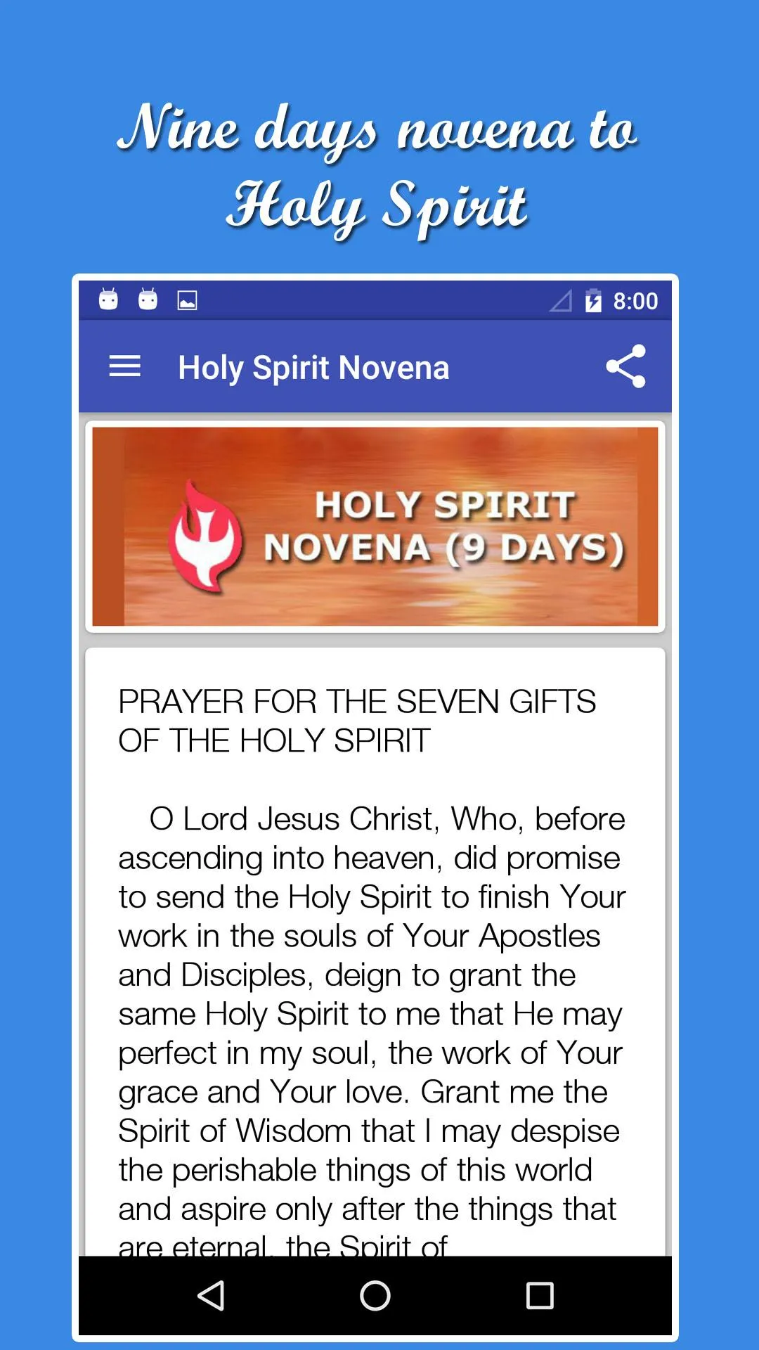 Holy Spirit Novena And Prayers | Indus Appstore | Screenshot