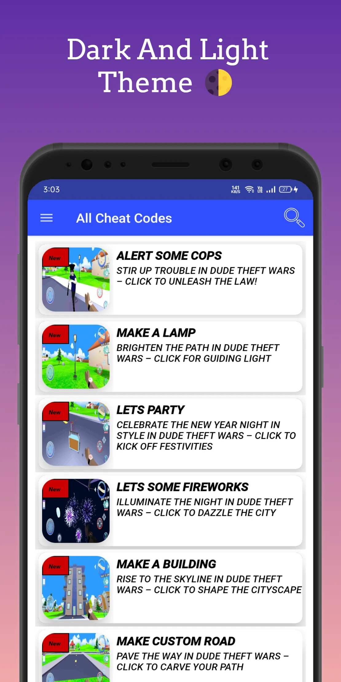 Dude Theft Wars, Cheat Codes | Indus Appstore | Screenshot