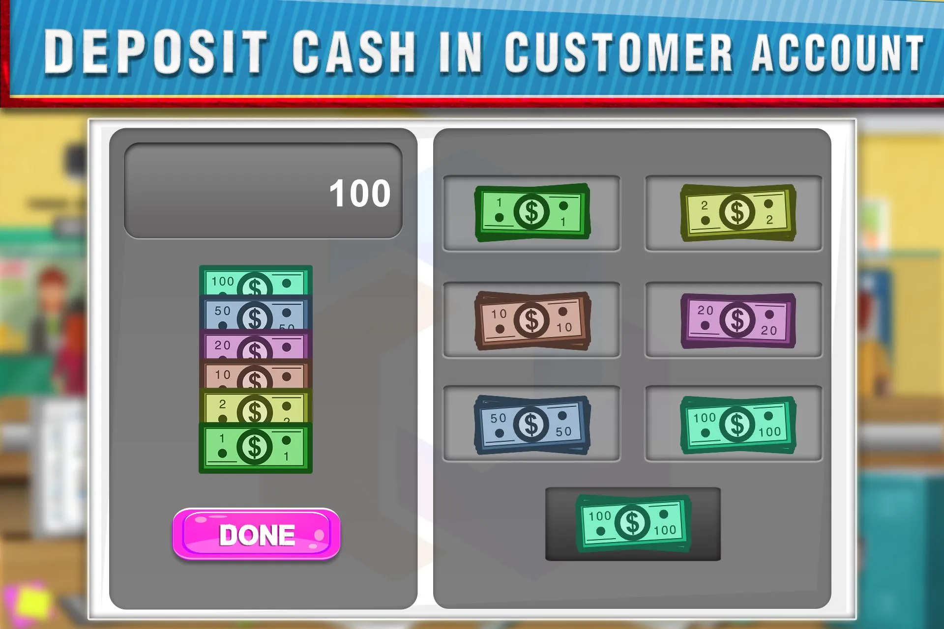 Bank Manager Cashier Game Sim | Indus Appstore | Screenshot