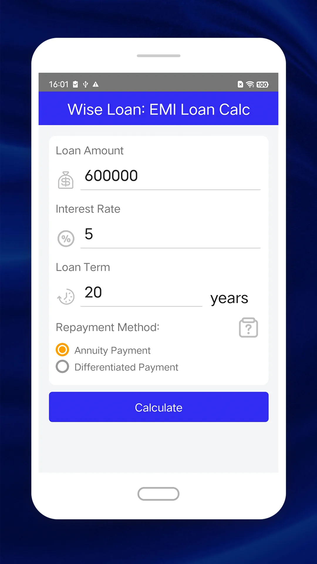 Wise Loan: EMI Loan Calc | Indus Appstore | Screenshot