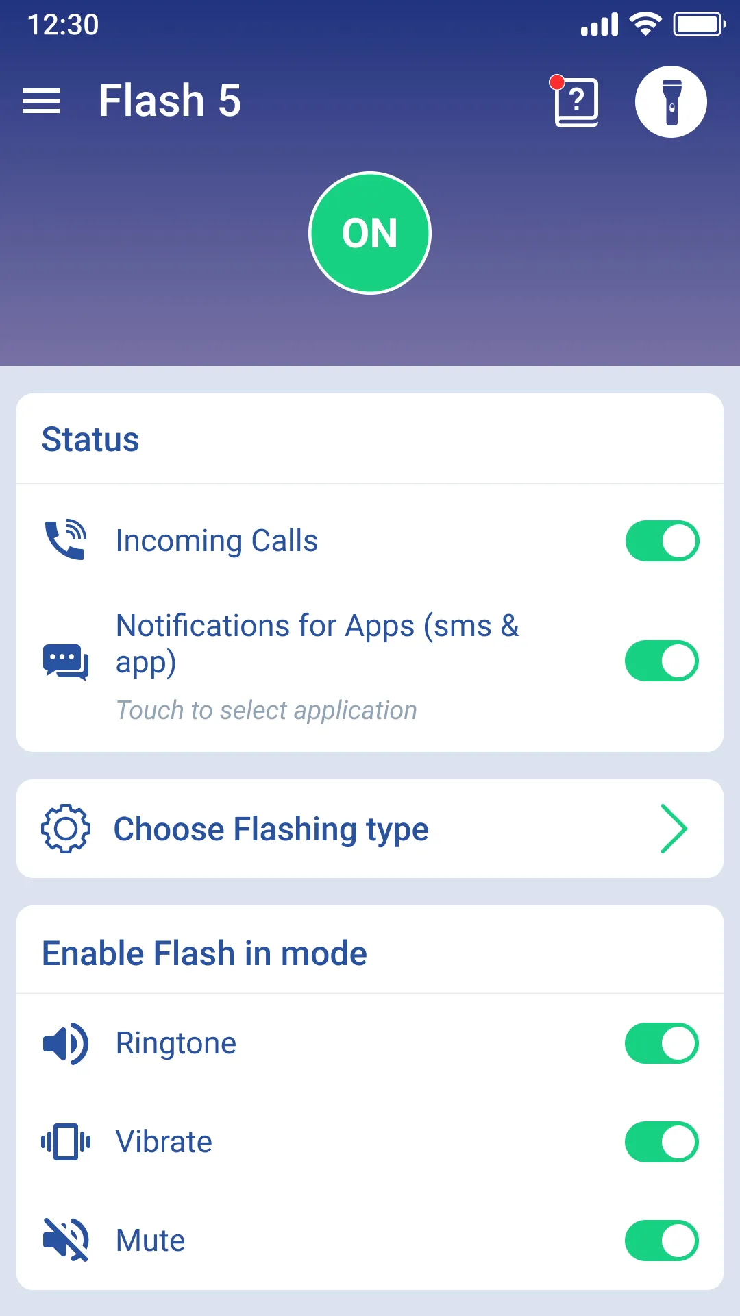 Flash Alert On Call - Flash 5 | Indus Appstore | Screenshot