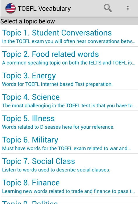 TOEFL Vocabulary Listening + q | Indus Appstore | Screenshot